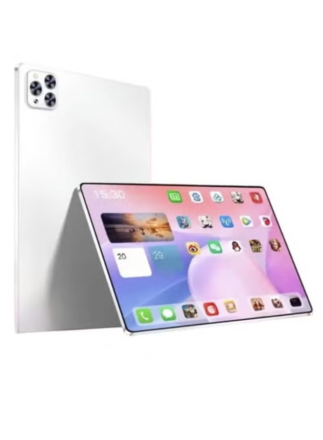 Pad Pro Tablet Computer, 5G Full Network Android Pad, High Performance Octa Core Processor Dual Camera Student Learning Tablet For Entertainment Gaming Learning, (1pc, White, 12GB RAM 512GB ROM)
